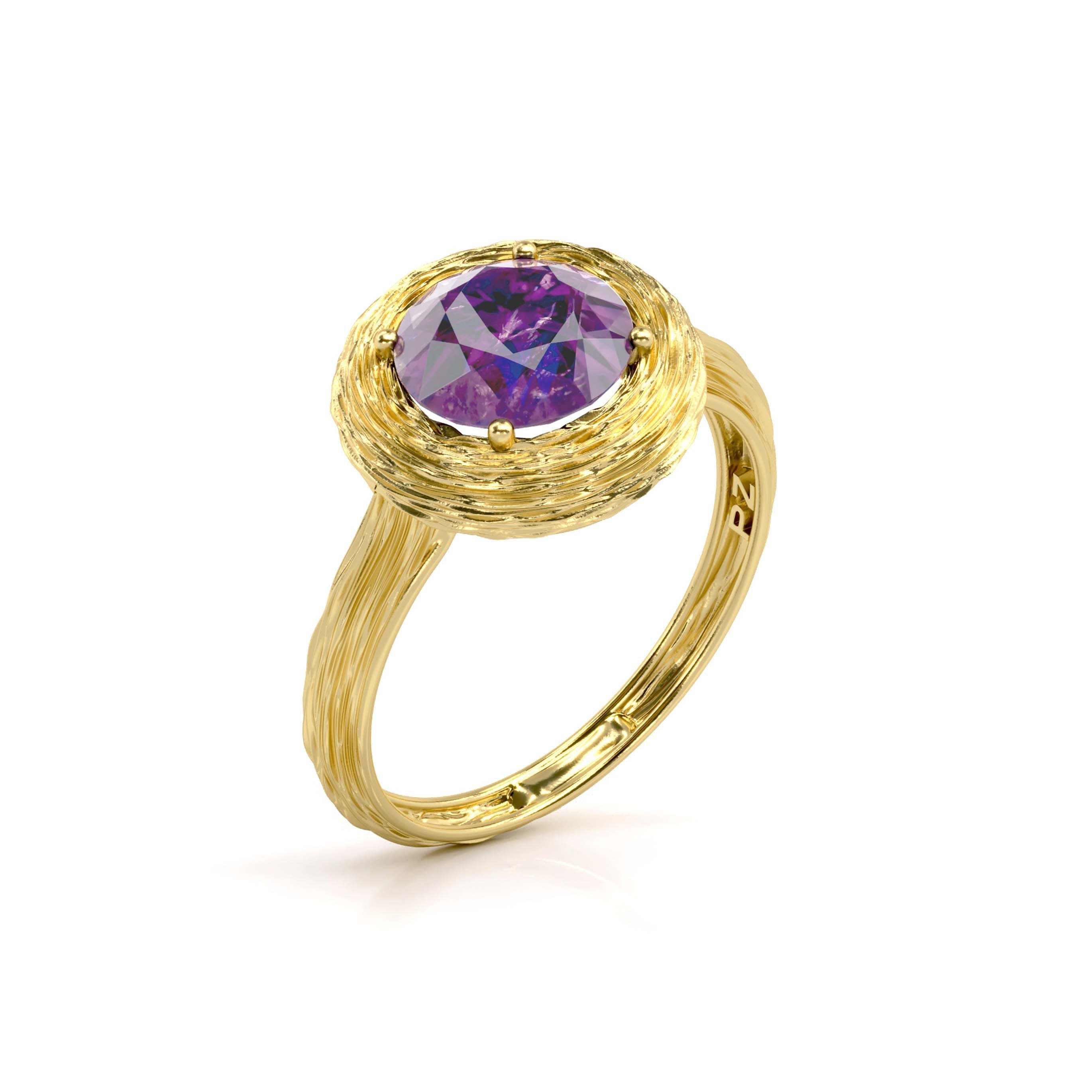 Amethyst ring hot sale 14k gold