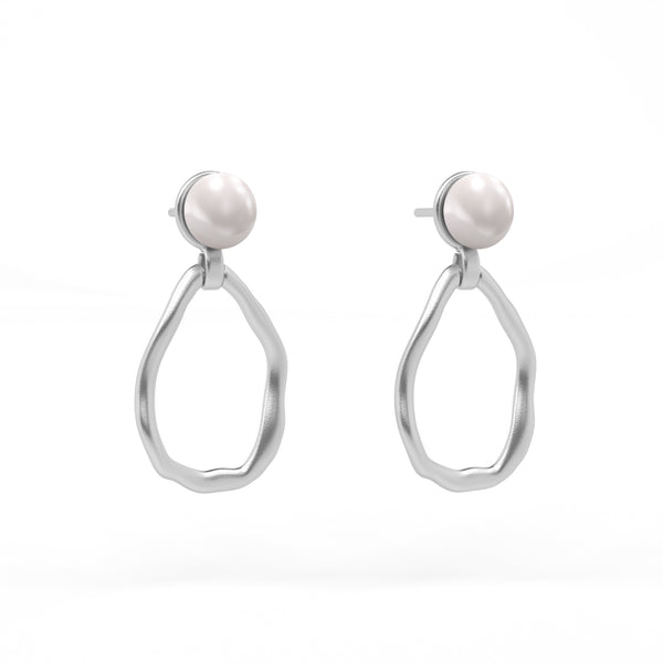 Organic Design Freshwater Pearl Dangle Earrings