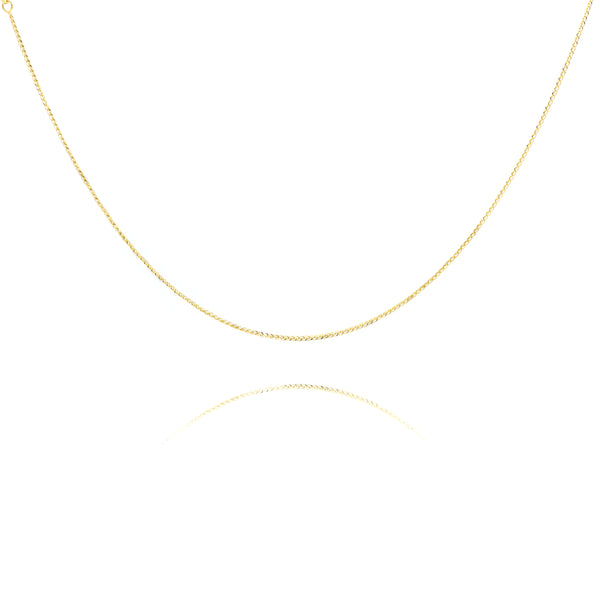 14K Solid Gold Spiga Chain Necklace