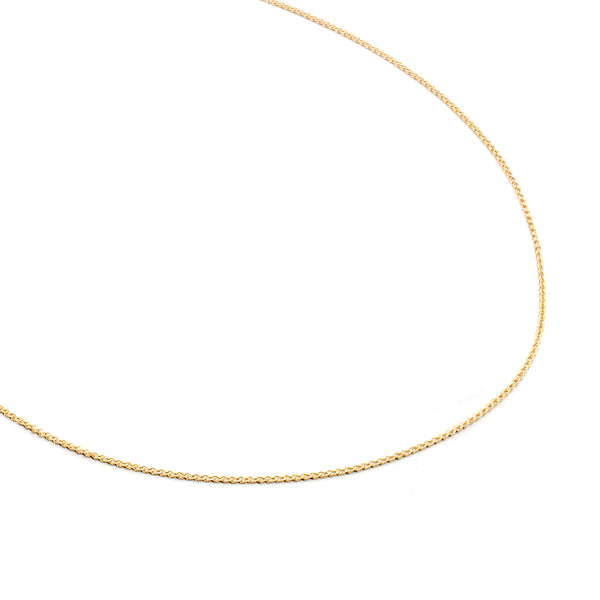 14K Solid Gold Spiga Chain Necklace