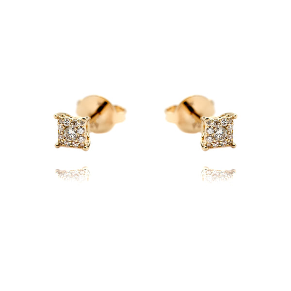 14K Gold Diamond 0.186 ct Stud Earrings