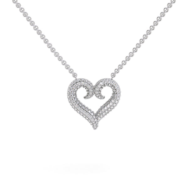 Gemstone  Valentine`s Heart Necklace