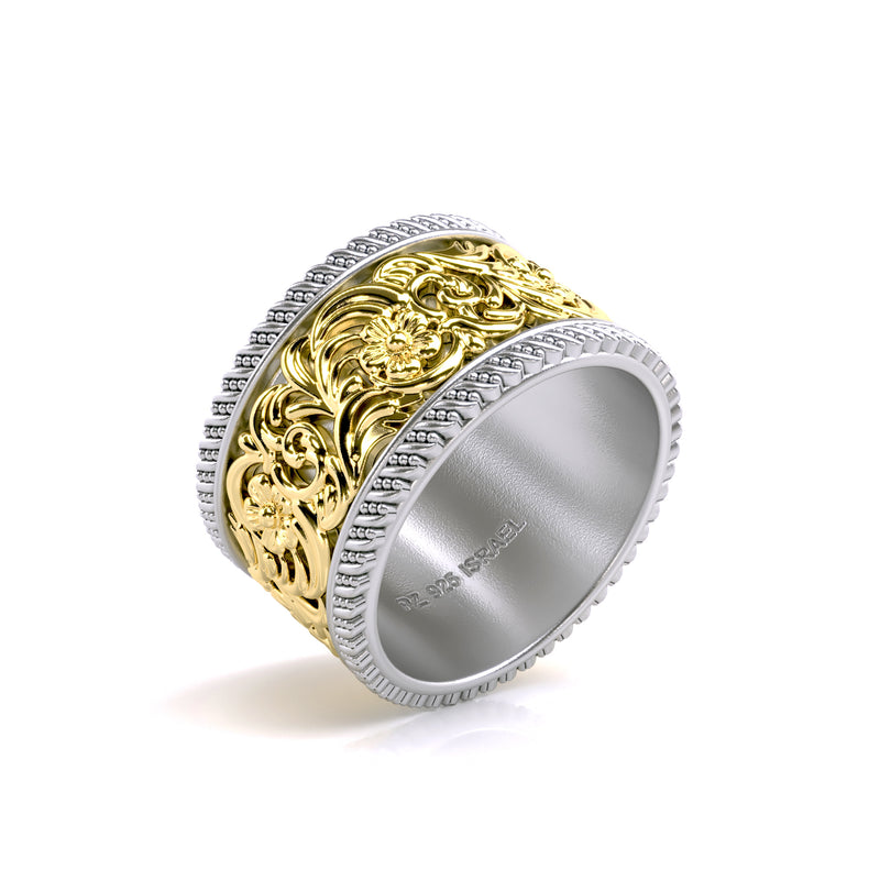 Lace Design Spinner Ring