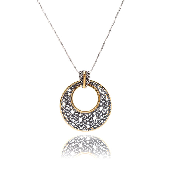 Sterling Silver Two-Tone Filigree Necklace