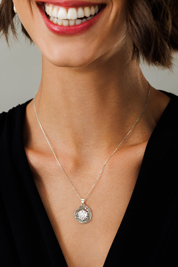Gemstone Raindrop Design Pendant Necklace