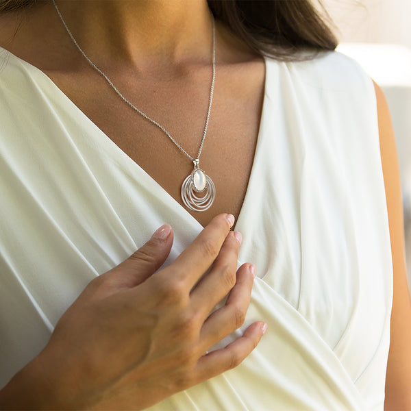 Mother of Pearl Organic Design Necklace