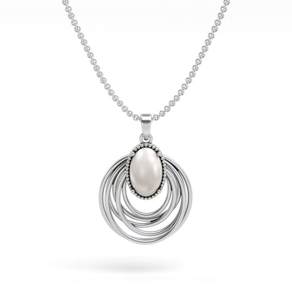 Mother of Pearl Organic Design Necklace