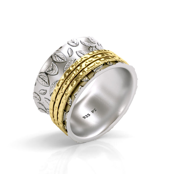 Leaf Design Spinner Ring