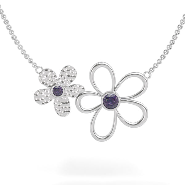 Gemstone Flower Necklace