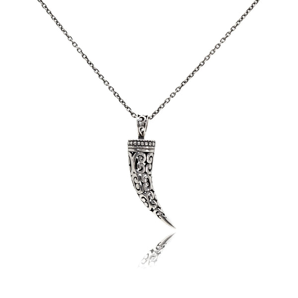 Men's Filigree Tusk Necklace