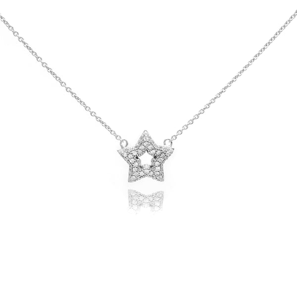 CZ Gemstone Star Necklace