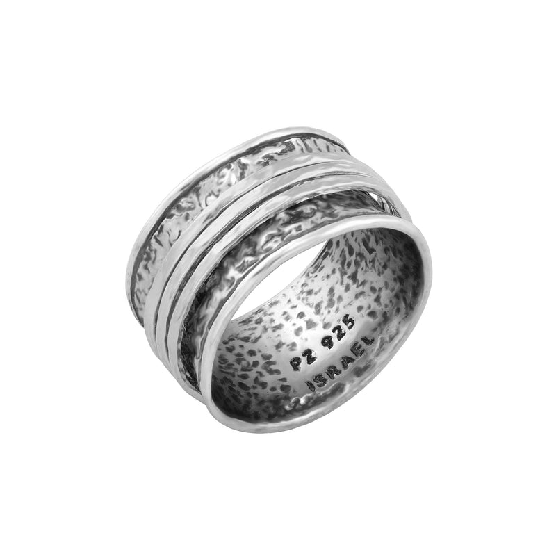 Hammered Spinner Ring 3 Spinners