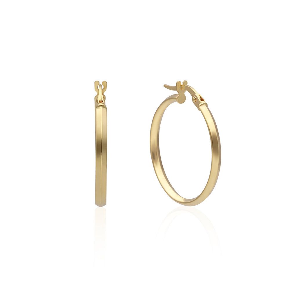 Solid Gold Knife Edge Hoop Earrings – dannynewfeldjewelry